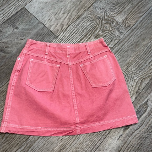 Vintage GAP pink rose mini button up skirt 80s 90s back to school 8 - Picture 3 of 8